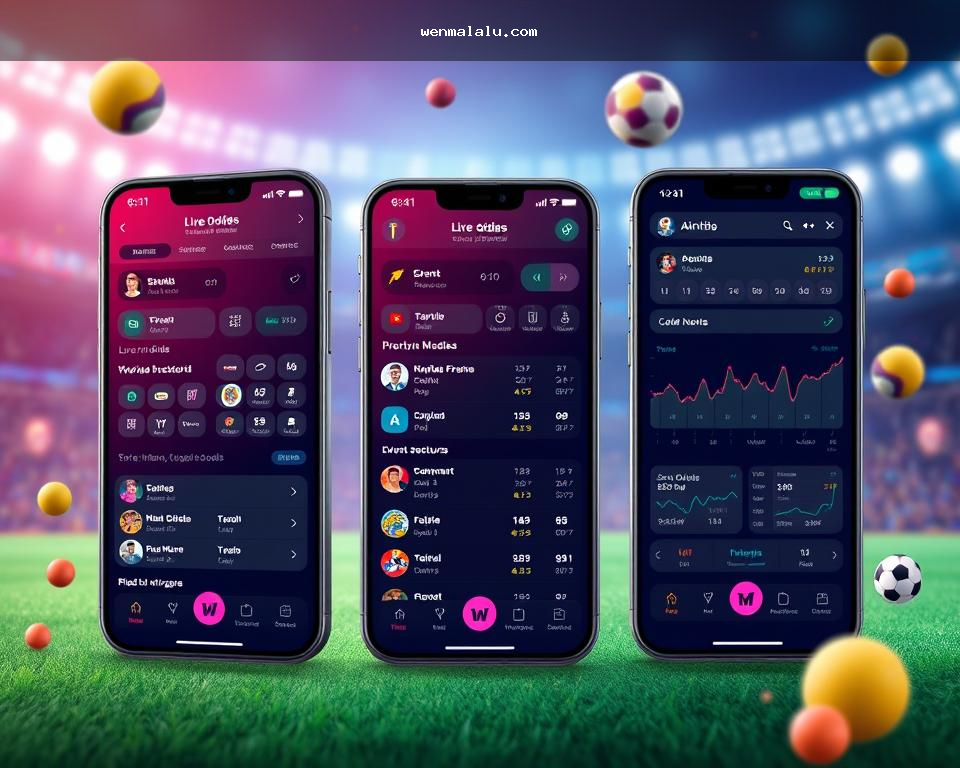 smartphone screen showing sports betting app download options